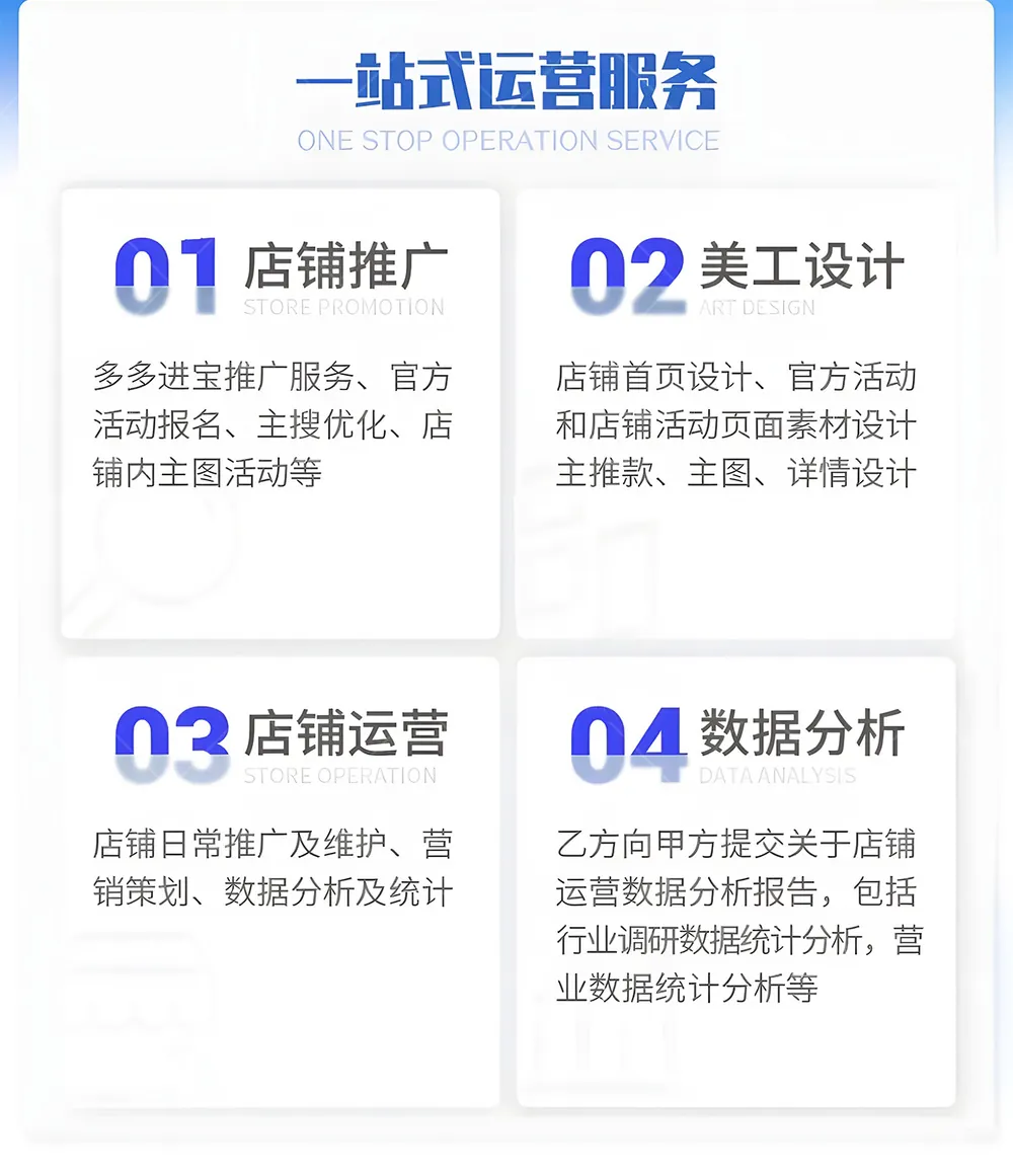 善海科技全渠道电商代运营服务：涵盖店铺推广(直通车/搜索)、美工设计、日常托管及深度数据分析，提供专业电商托管解决方案。